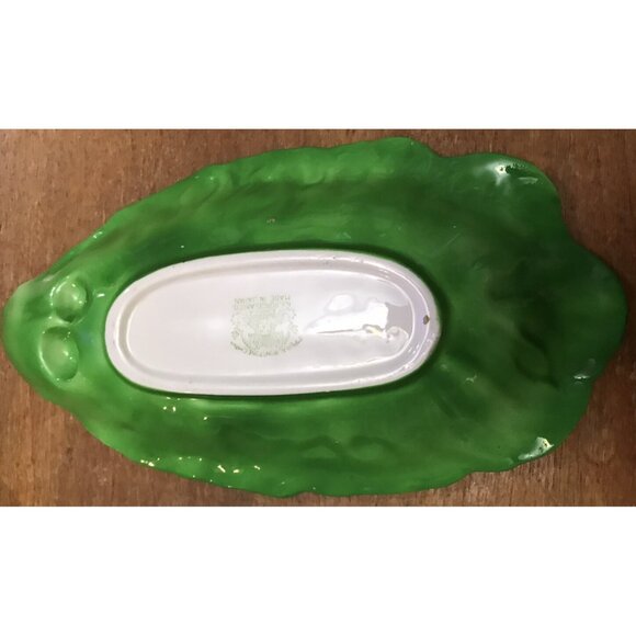 Imperial Ironstone Leaf Plate Japan NK Porcelain Vintage Tomato Cabbage Lettuce - Picture 3 of 4